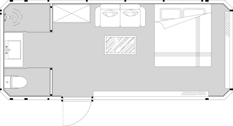 Aluminum Alloy Mobile House E25 (25 m2)