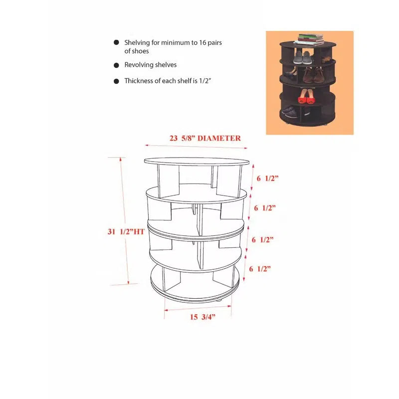 Rotating Shoe Cabinet