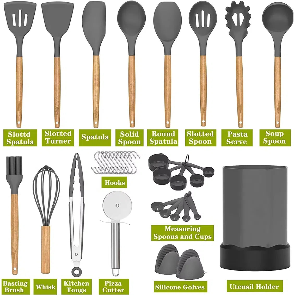 Silicone Kitchen Utensils Set